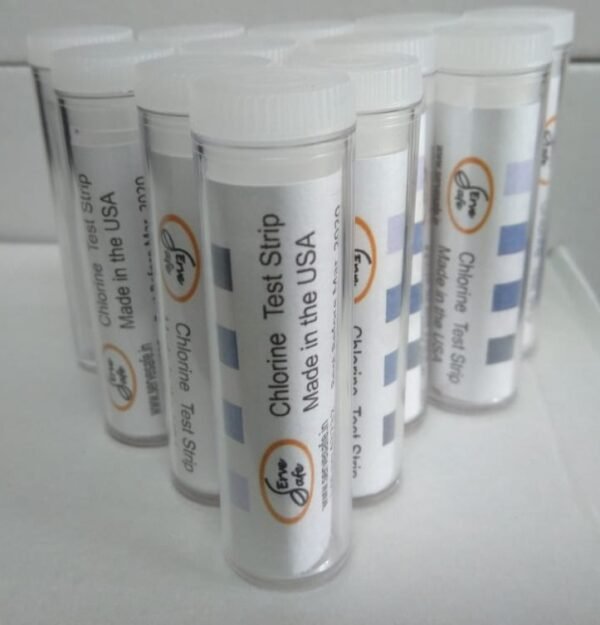 Chlorine Test Strips Vial of 100 Strips to check Strength of Sanitizer Solution - Image 3